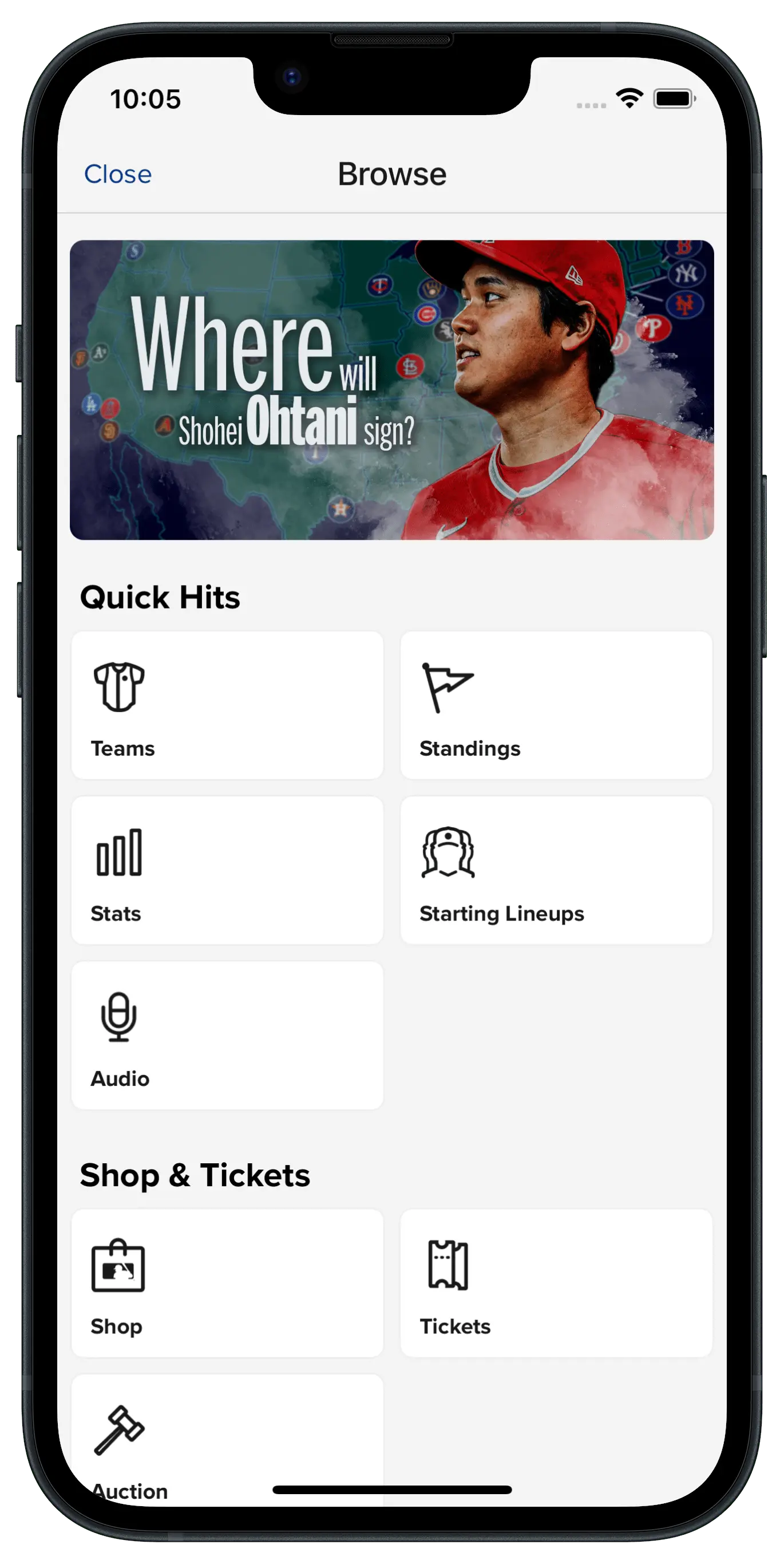 MLB mobile app third screenshot